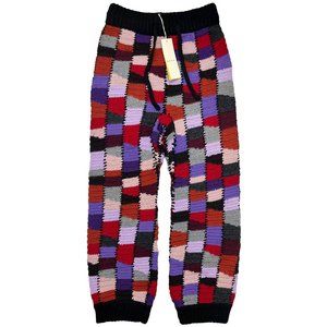SOLD | Marni Crochet Knit Wool Pants M Drawstring Patchwork Unisex